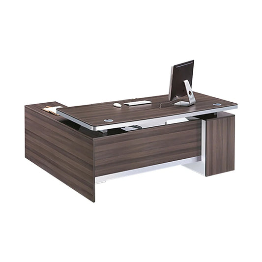JMT-255242 Modern Wooden Manager Desk with Locking Drawer for Home and Office Use