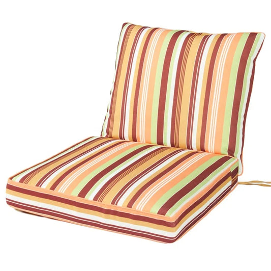 JMT-143370 Outdoor Deep Seat Cushion Set for Patio Furniture - 50 Water-Resistant Polyester Rectangular Cushions