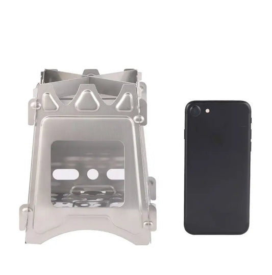 JMT-251722 Portable Stainless Steel Camping Stove - Compact Picnic Barbecue for Outdoor Cooking