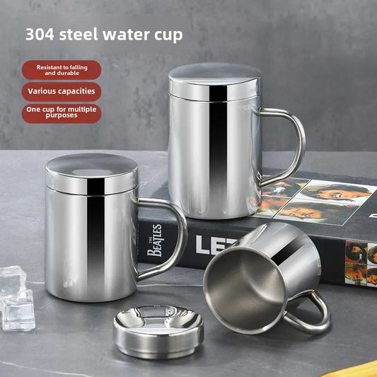 JMT-635850 Classic Double-Layer Insulated 304 Stainless Steel Travel Mug with Engraved Design