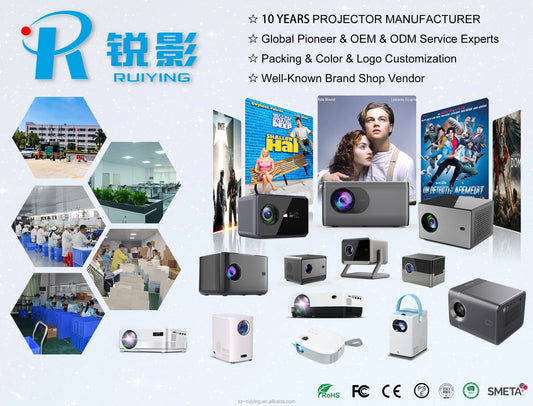 JMT-590090 1080P Portable Wi-Fi Projector for Home Theatre and Outdoor Movie Experience