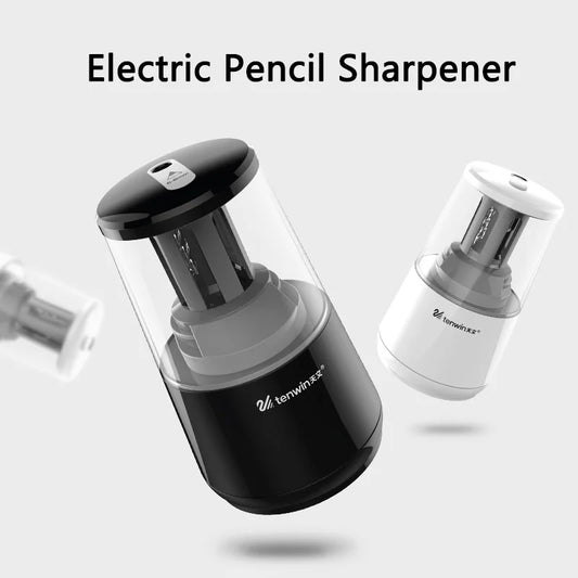 JMT-596106 Heavy-Duty Electric Pencil Sharpener with Helical Steel Blade for USB, AC, or Battery Operation