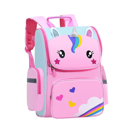 JMT-142090 Cute Pink Unicorn Backpack for Kids - 2024 Cartoon School Bag for Girls