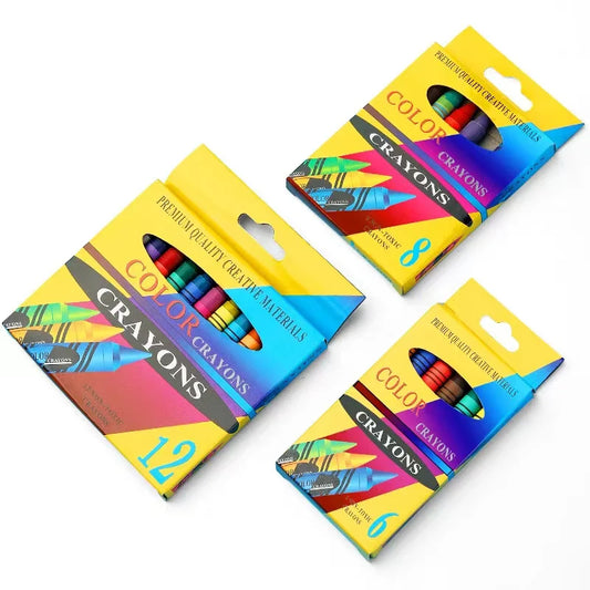 JMT-208778 Non-Toxic Mini Crayon Set for Kids - Available in 6, 8, 12, or 24 Colours