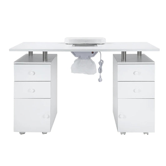 JMT-534346 Professional Multi-Functional Nail Table with Built-in Dust Collector and Storage Drawers