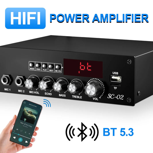 JMT-171018 200W Bluetooth High Power Amplifier Mini Home Theater Dual Channel Digital AMP