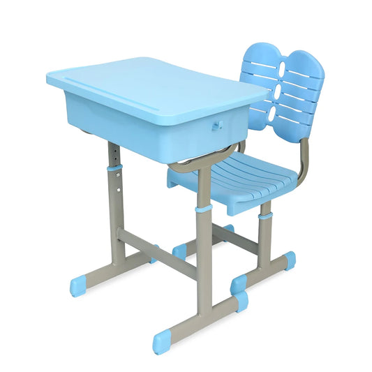 JMT-953226 Modern Metal School Desk and Chair Set for Classroom Use