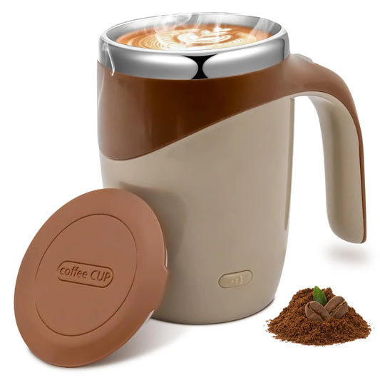 JMT-241482 Self-Stirring Electric Coffee Mug with Lid, Portable Automatic Mixing Coffee Cup