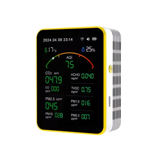 JMT-776330 15-in-1 Rechargeable Digital CO2 Detector and Air Quality Monitor for Home Use