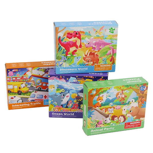 JMT-356810 Educational 60-Piece 3D Cartoon Jigsaw Puzzle for Kids – Fun and Engaging Learning Activity
