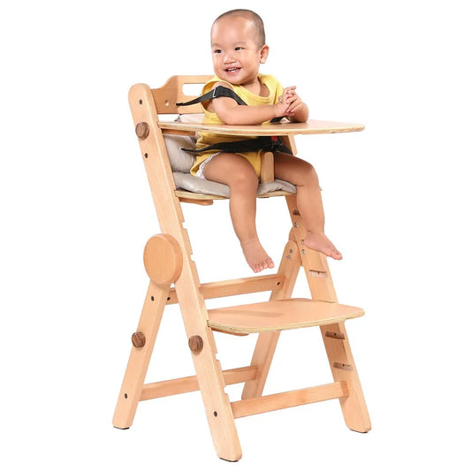 JMT-891338 Adjustable Wooden High Chair for Children - Folding Dining Chair