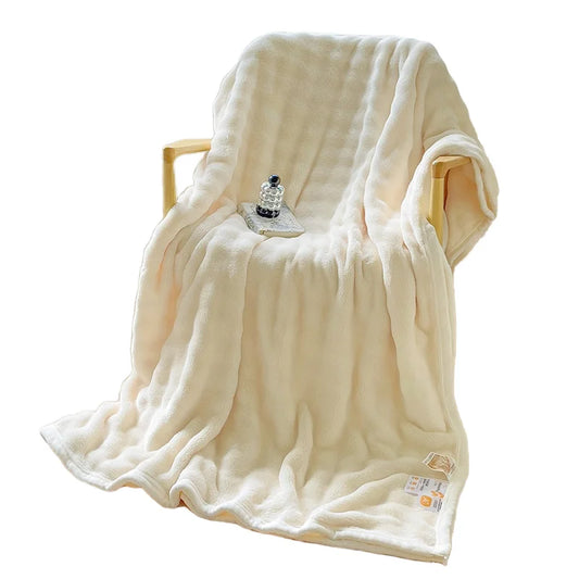 JMT-761162 Large Bubble Blanket in Rabbit Velvet with Print Pattern - Sofa and Home Use Cover, 150x200cm
