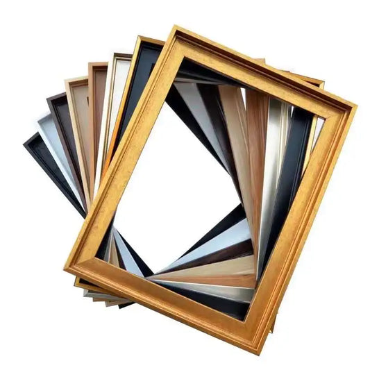 JMT-750794 Black Wooden and Plastic Picture Frame with Mat for Gallery and Home Display