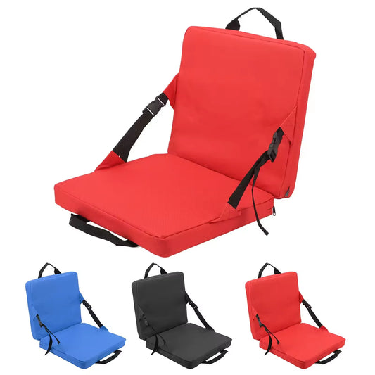 JMT-275594 Portable Foldable Stadium Chair with Cushion for Outdoor Use and Beach Settings