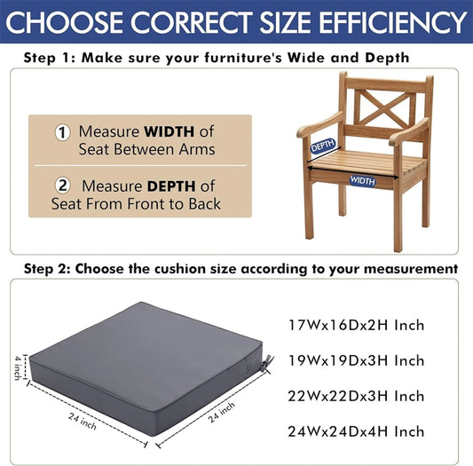 JMT-503818 Custom Waterproof Quick Dry High Resilience Foam Cushions for Outdoor Patio Chairs