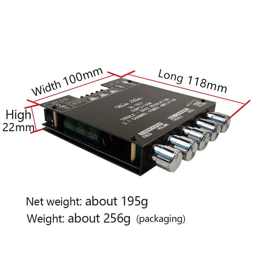 JMT-103178 2.1 Channel Bluetooth Digital Power Amplifier Module with Heavy Subwoofer and High Power Output
