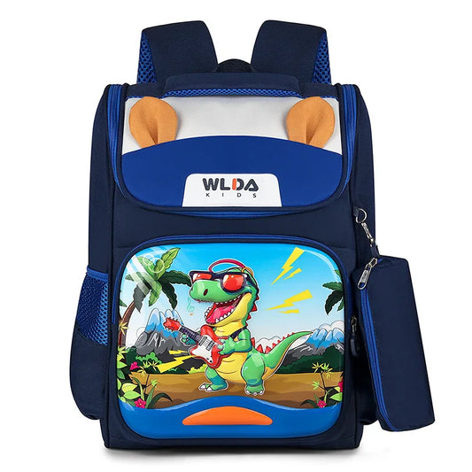 JMT-945482 Dino Animal Children's Waterproof School Backpack for Kids
