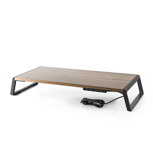 JMT-569866 Ergonomic LCD Monitor Stand with USB Ports - Adjustable Height Computer Desk Riser