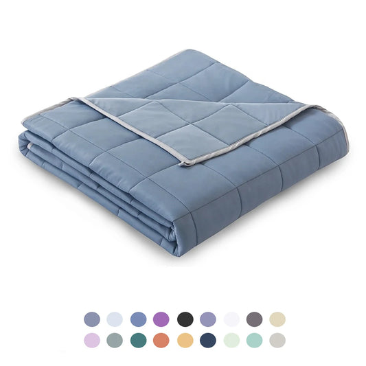 JMT-434634 Quilted Weighted Blanket with Glass Beads for Deep Sleep and Comfort
