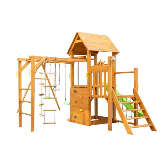 JMT-136650 Outdoor 2-in-1 Playground Toy with Swing and Slide for Children's Recreation