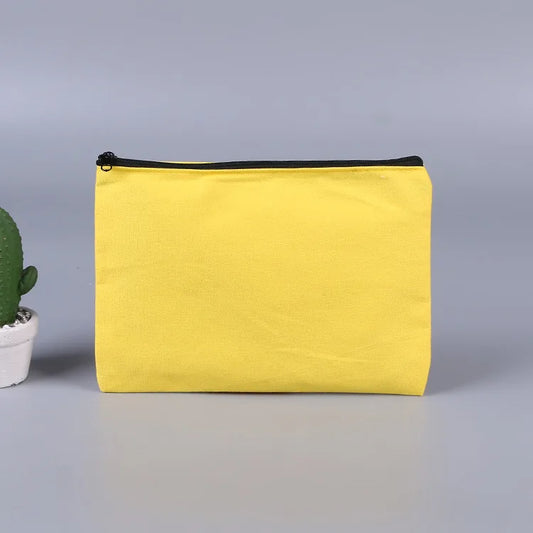 JMT-132874 Large Capacity Canvas Pencil Case for School and Office Storage - Cute Kawaii Design