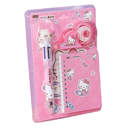 JMT-895754 Correction Tape and Multi-Colour Ballpoint Pen Set for School Supplies