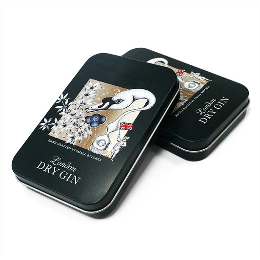 JMT-256202 Custom Mini Square Hinged Tin Box for Food, Gifts, and More - 130x85x23mm