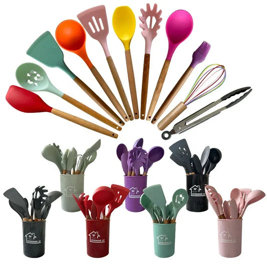 JMT-805898 Non-Stick Silicone Kitchen Utensil Set for Home Cooking