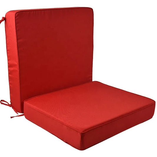 JMT-636042 Weatherproof Outdoor Lounge Chair Cushions - 2 Pack Modern Square Design in 100% Polyester