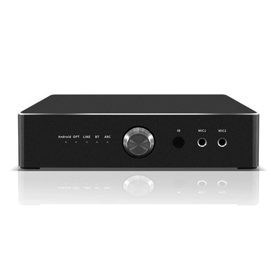 JMT-536906 600W Mini Desktop Amplifier with 3 High-Powered Channels for Home Sound Systems