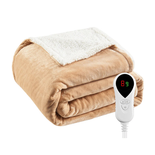 JMT-925002 Luxury Electric Heated Throw Blanket with Overheat Protection for Winter Comfort
