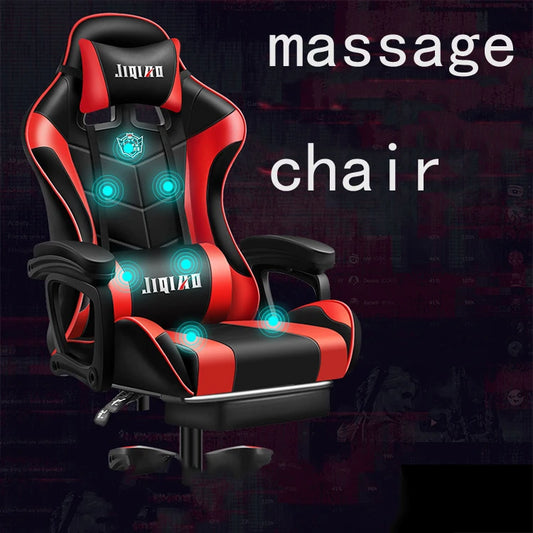 JMT-272202 Pink LED RGB Gaming Chair with Massage Function and Built-In Speakers