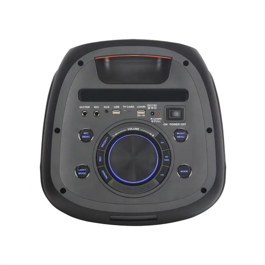 JMT-232586 Portable Dual 8 Inch Party Speaker with Powerful Bass and Wireless Functionality