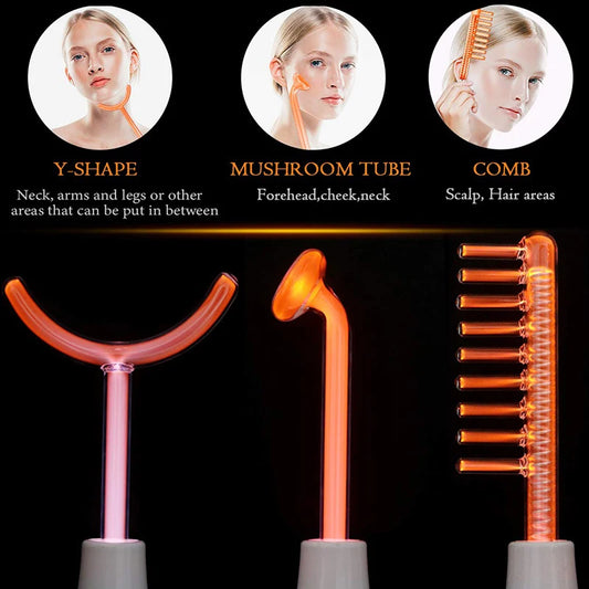 JMT-583114 Handheld High Frequency Electric Facial Wand for Skin Treatment and Beauty Care