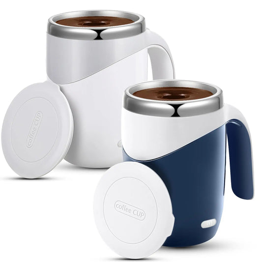 JMT-012106 Self Stirring Electric Coffee Mug with Lid for Travel and Office Use