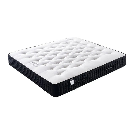 JMT-376458 Luxury Black Ponytail Mattress Set – Hard Foam & Pocket Spring Mattress for Single Bed Sleeping