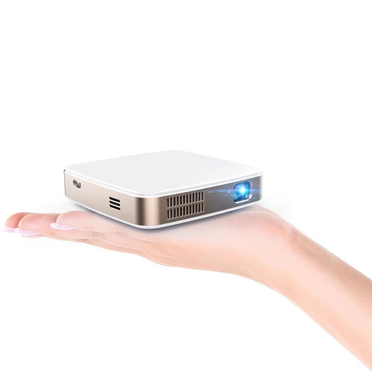 JMT-263562 Portable 4K Home Theater Projector with Smart DLP, 5400mAh Battery, and Dual Wifi Connectivity for Travel