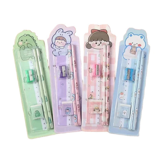 JMT-633610 Student Eraser and Pencil Set with Sharpener for School Use