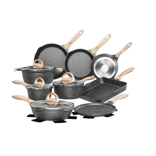 JMT-706442 23-Piece Nonstick Pots and Pans Cookware Set for Healthy Cooking