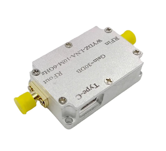 JMT-152906 Low Noise Amplifier 10M-6GHz Gain 30dB Compact RF Signal Receiver Front End