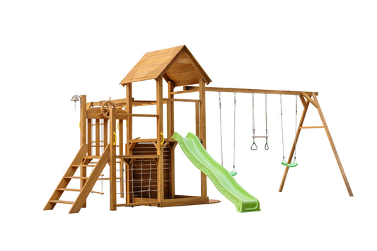 JMT-136650 Outdoor 2-in-1 Playground Toy with Swing and Slide for Children's Recreation