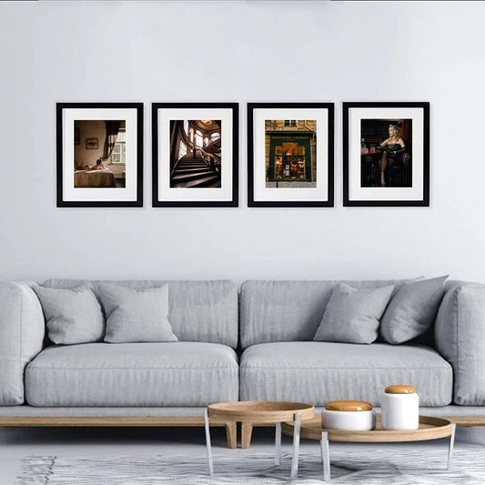 JMT-864906 Black Wooden A4 & A3 Picture Frames Set for 6x8 Pictures – Set of 3 & 4 & 6