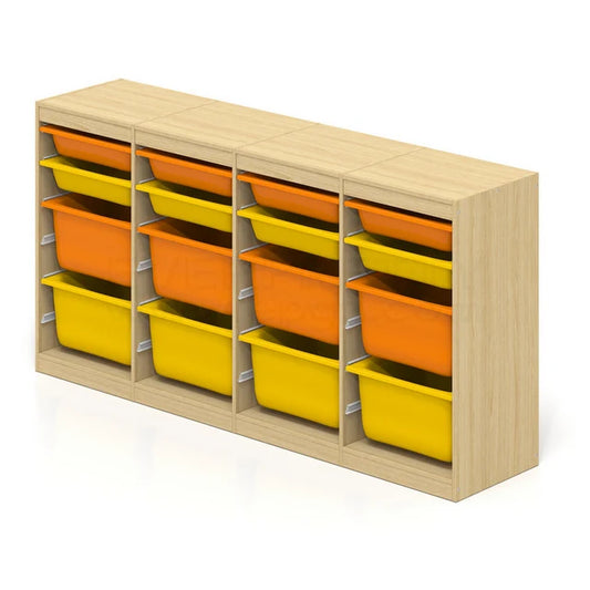 JMT-002954 Colourful Wooden Toy Storage Cabinet for Kids - Kindergarten Nursery Furniture