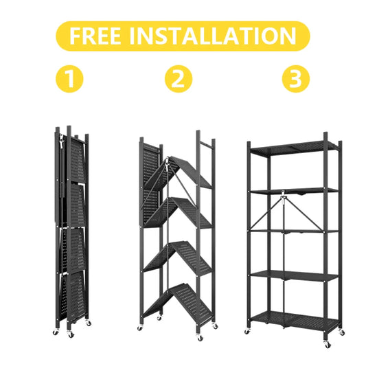 JMT-741514 4-Tier Metal Vegetable Storage Rack for Kitchen Organisation