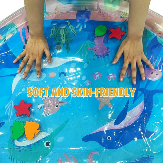 JMT-234954 Eco-friendly Inflatable Tummy Time Water Play Mat for Babies and Kids