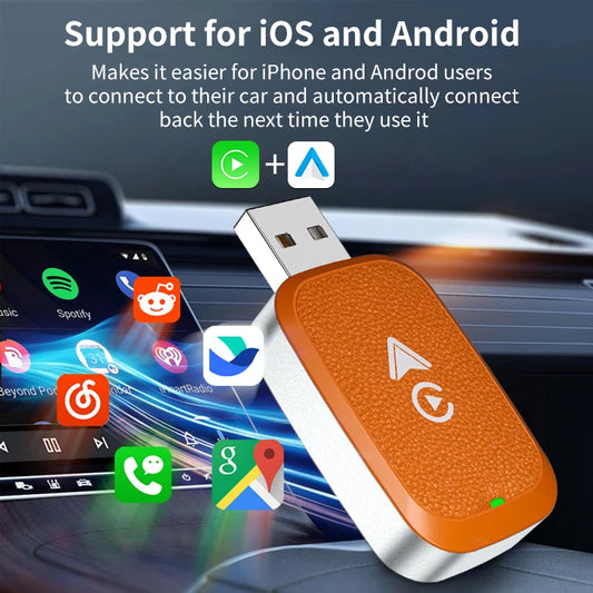 JMT-223370 Wireless CarPlay and Android Auto Adapter for iPhone and Apple Vehicles