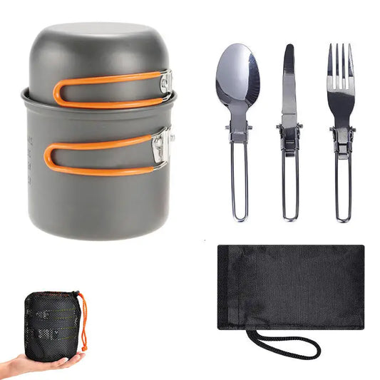 JMT-678858 Ultralight Compact Outdoor Cooking Mess Kit for Camping and Picnics