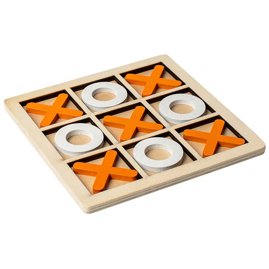 JMT-276618 Wooden Tic-Tac-Toe Board Game for Kids - Logical Thinking Training Toy