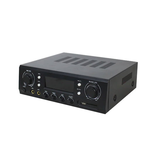 JMT-964042 70W 2-Channel Stereo Bluetooth Amplifier Receiver with FM Radio, Phono, and Coaxial Inputs for Home Audio Systems