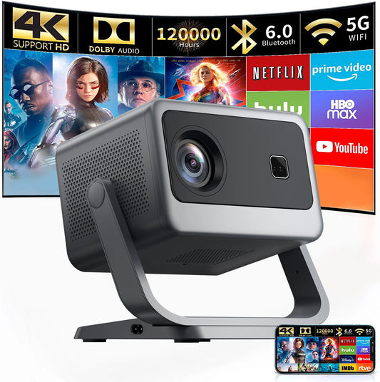 JMT-559626 Sainyer Y12 Full HD Native 720P Projector with 4K Support for Home Cinema